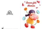 Carte "bonne f&ecirc;te maman" petite fille