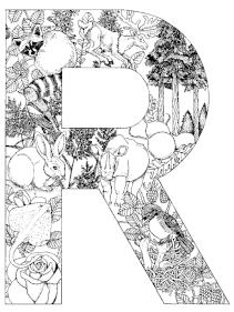 Coloriage alphabet animal r