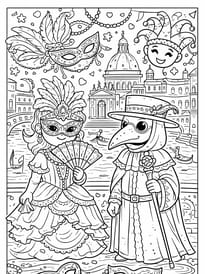 Coloriage Carnaval de Venise