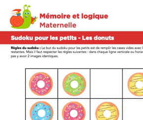 Sudoku pour les petits, les donuts
