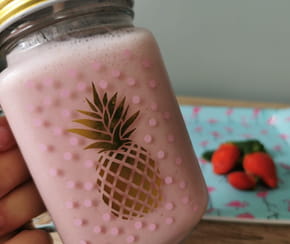 Recette de milkshake aux fraises