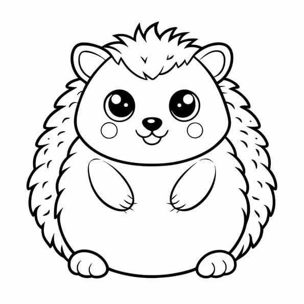 Coloriage h&eacute;risson trop mignon
