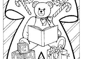 Coloriage ours nounours noel