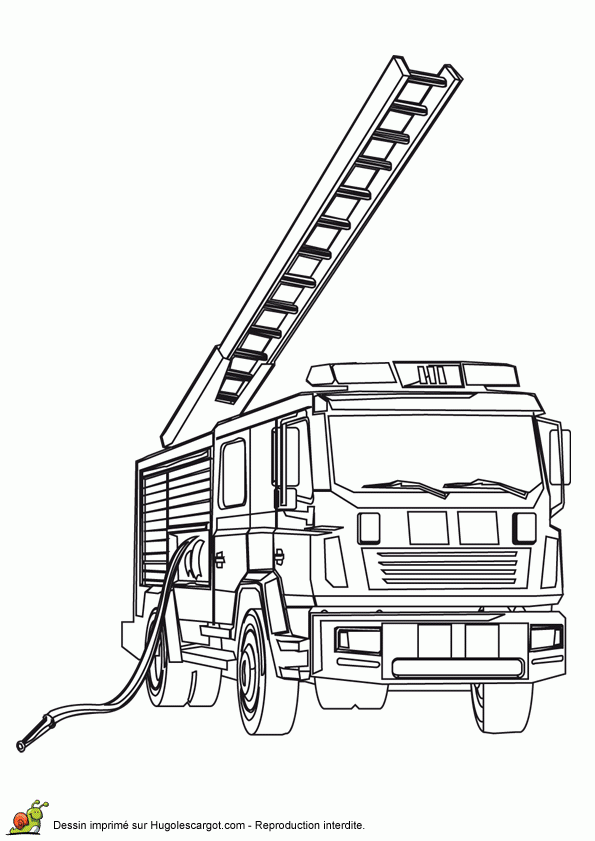 Coloriage Camion De Pompiers A Imprimer