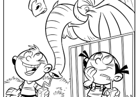 Coloriage activit&eacute;s enfants&nbsp;: visiter le zoo