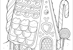 Coloriage maison pain d'épices