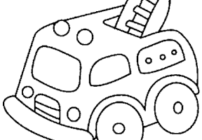 Coloriage véhicule de pompier