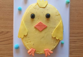 G&acirc;teau poussin de p&acirc;ques sans cuisson