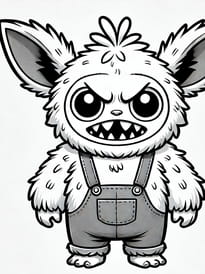 Coloriage d'une peluche Labubu