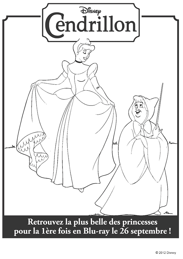 Coloriage De Cendrillon A Imprimer Gratuit