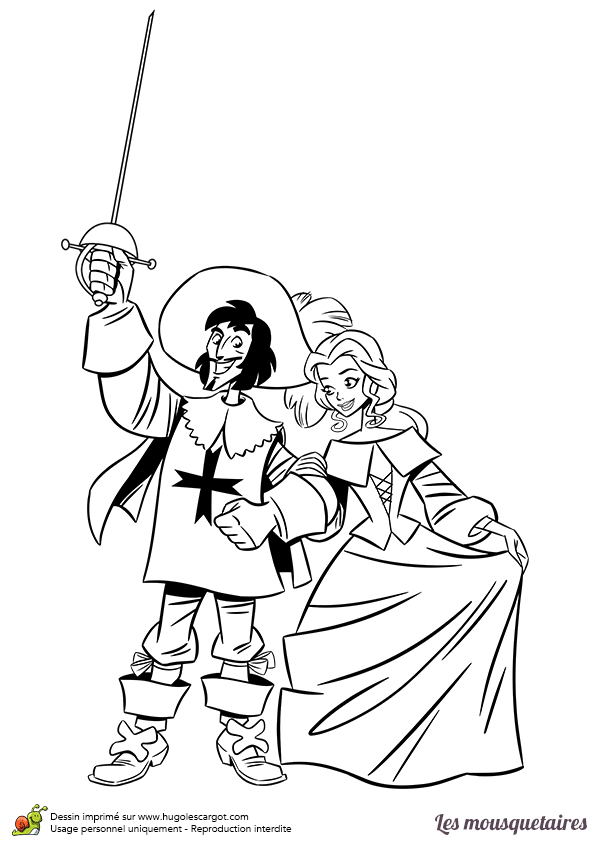Coloriage Barbie Et Les 3 Mousquetaires
