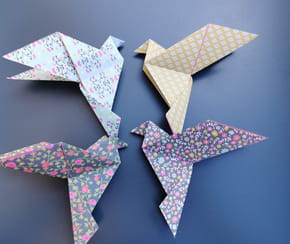 Notre tuto pour fabriquer un bel oiseau en origami