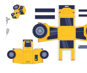 Maquette en papier tracteur