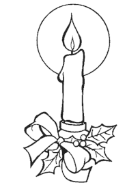 Coloriage bougie noel