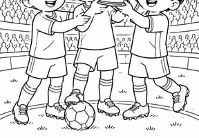 Coloriage les footballeurs ram&egrave;nent la Coupe