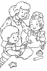 Coloriage ecole maitresse