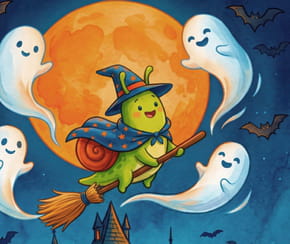 Carte "Happy Halloween", loup-garou