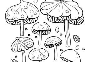 Coloriage des champignons d'automne