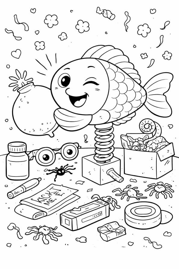 Ce poisson blagueur pr&eacute;pare ses propres farces pour le 1er avril