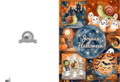 Carte "Joyeux Halloween" mignonne avec Hugo l'Escargot