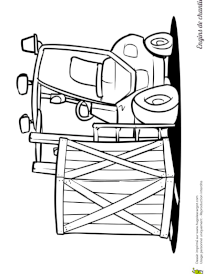 Coloriage engins de chantier chariot mat droit
