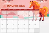 Calendrier&nbsp;2026&nbsp;du Nouvel an chinois &agrave; imprimer