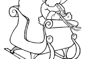 Coloriage noel traineau