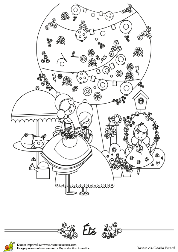 Coloriage 4 Saisons Imprimer