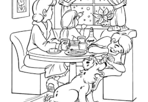 Coloriage noel neige
