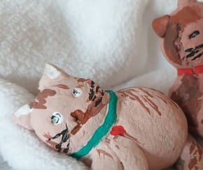 Chat en p&acirc;te &agrave; sel