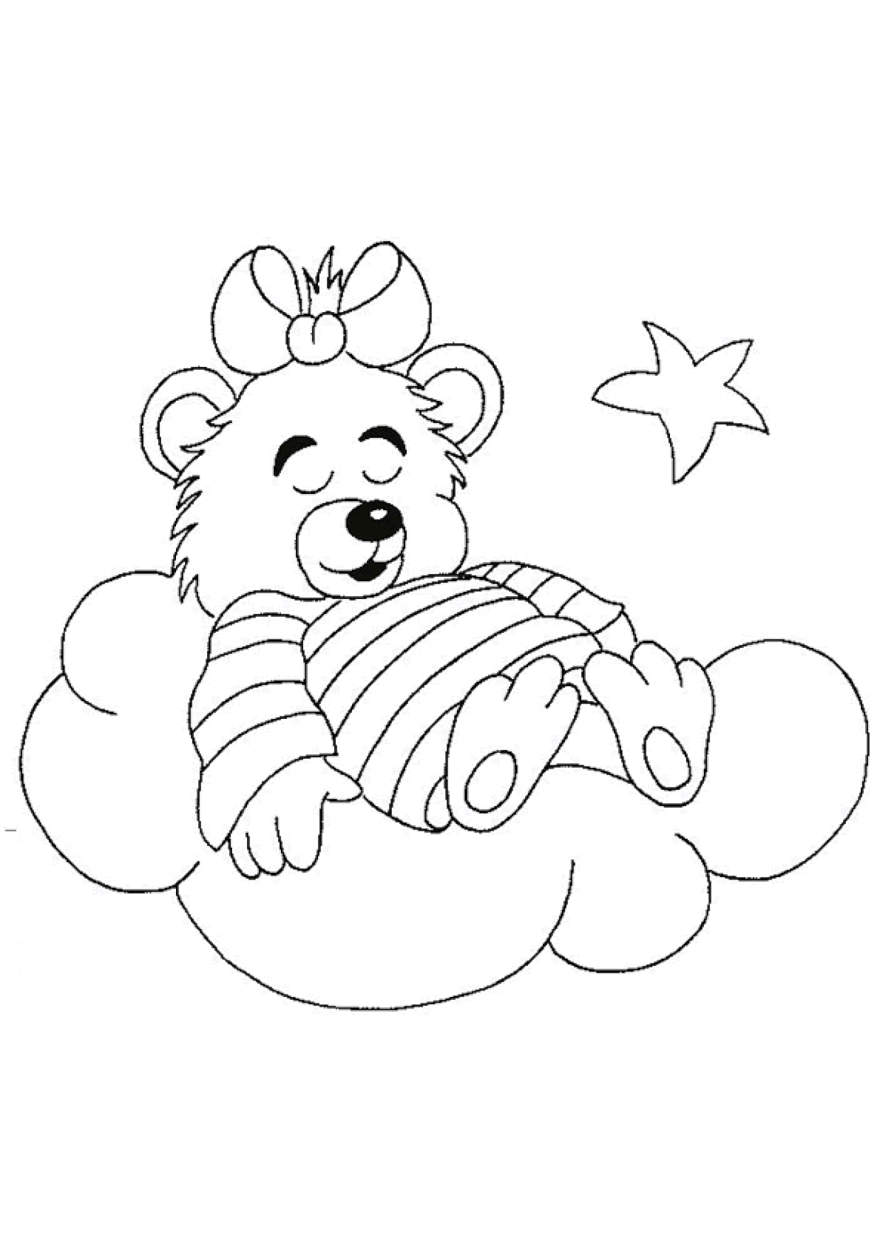 Coloriage Ours Sieste Coloriage Ours Sieste