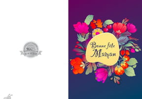 Carte bouquet de fleurs f&ecirc;te des M&egrave;res