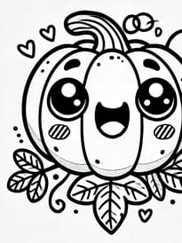 Coloriage d'une citrouille rigolote