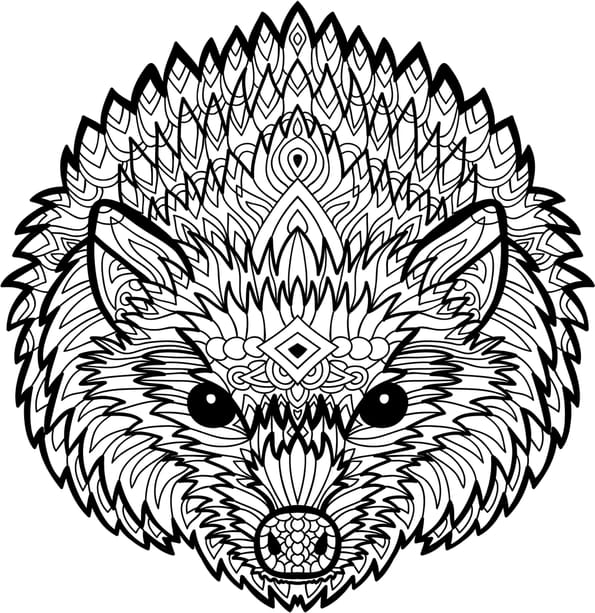 Coloriage h&eacute;risson mandala