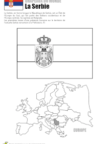 Coloriage europe drapeau serbie