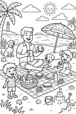 Pique-nique au bord de la plage
