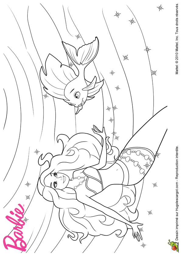 Coloriage De Sirene A Imprimer Gratuit