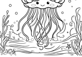 Coloriage m&eacute;duse trop mignonne
