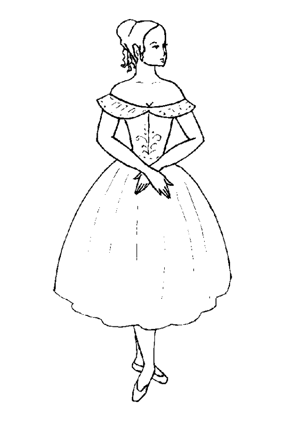 Coloriage A Imprimer De Danseuse Classique