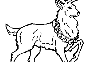 Coloriage noel renne