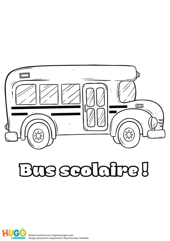 Coloriage bus pour les écoliers