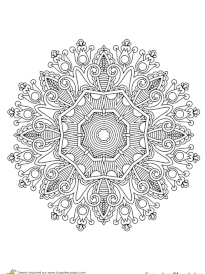 Coloriage superbes mandalas petites fleurs