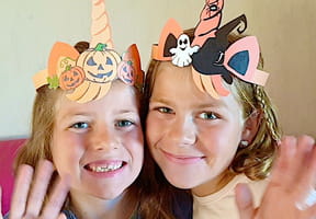 Imprime notre tour de t&ecirc;te sp&eacute;cial "licornes d'Halloween"