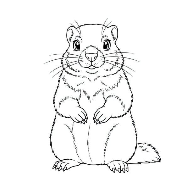 Une jolie marmotte de montagne