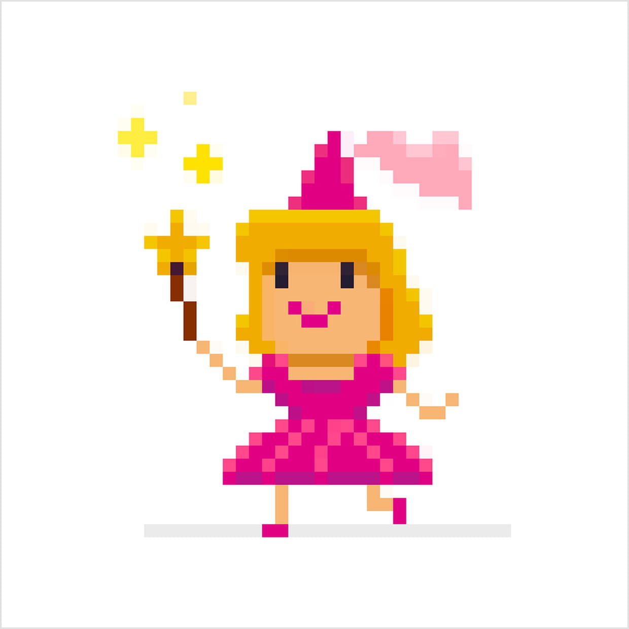 Pixel Art Reine Des Neiges Elsa Facile Pixel art Princesse rose
