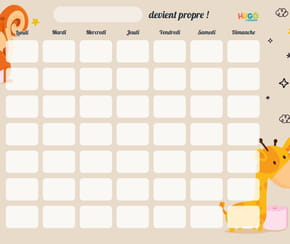 Le tableau de la propret&eacute; &agrave; imprimer pour inciter son enfant &agrave; faire pipi et caca comme un grand