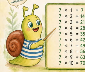 La table de 7&nbsp;&agrave; imprimer pour r&eacute;ussir la plus difficile des multiplications