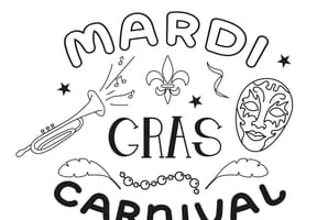 Coloriage "mardi gras et Carnaval"