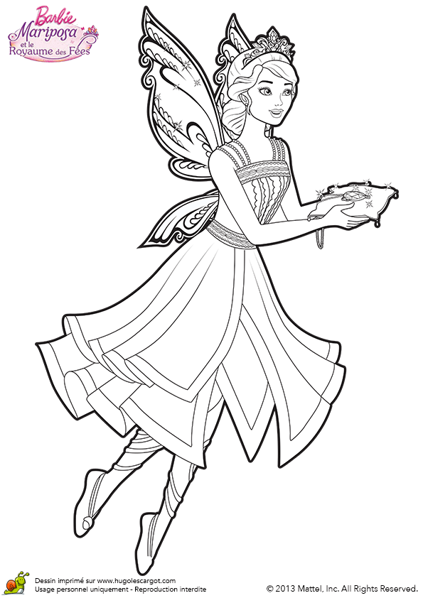 Coloriage A Imprimer Barbie Fee