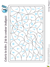 Coloriage d'un coloriage magique CP, une méduse